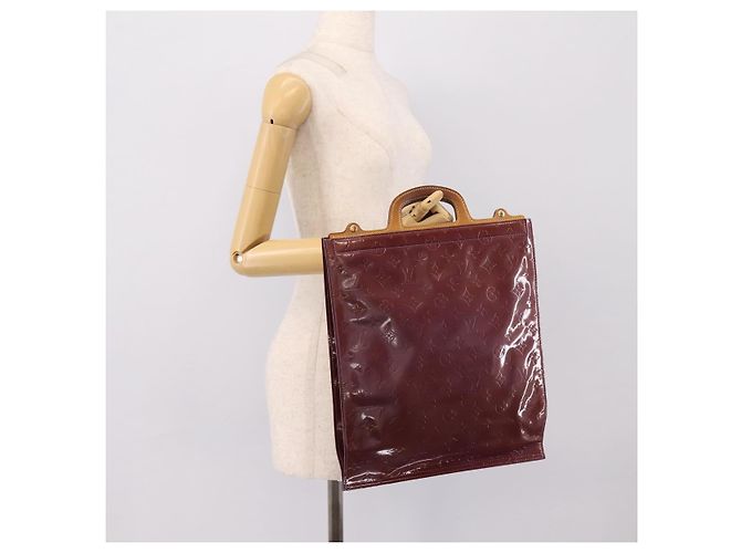 Borsa Tote LOUIS VUITTON Monogram Vernis Stanton Purple Viole M91079 Auth 197210 Porpora - vista 21