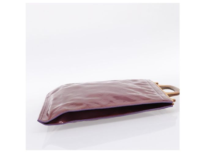 Borsa Tote LOUIS VUITTON Monogram Vernis Stanton Purple Viole M91079 Auth 197210 Porpora - vista 4