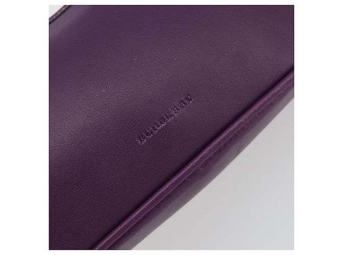 Borsa a tracolla BURBERRY in pelle viola argento Auth 198744A Porpora - vista 10