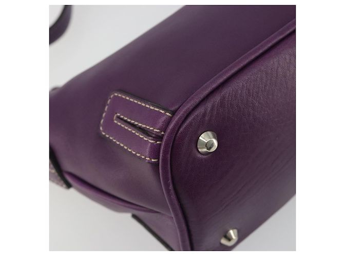 Borsa a tracolla BURBERRY in pelle viola argento Auth 198744A Porpora - vista 14