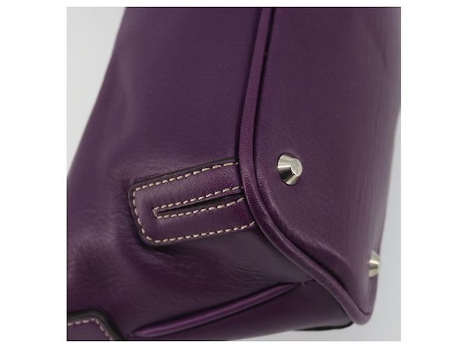 Borsa a tracolla BURBERRY in pelle viola argento Auth 198744A Porpora - vista 16