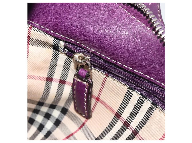 Borsa a tracolla BURBERRY in pelle viola argento Auth 198744A Porpora - vista 19