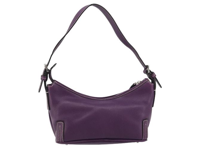 Borsa a tracolla BURBERRY in pelle viola argento Auth 198744A Porpora - vista 2