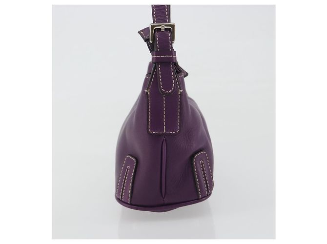 Borsa a tracolla BURBERRY in pelle viola argento Auth 198744A Porpora - vista 3