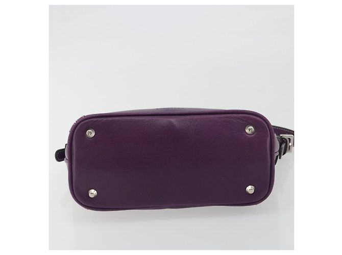 Borsa a tracolla BURBERRY in pelle viola argento Auth 198744A Porpora - vista 5