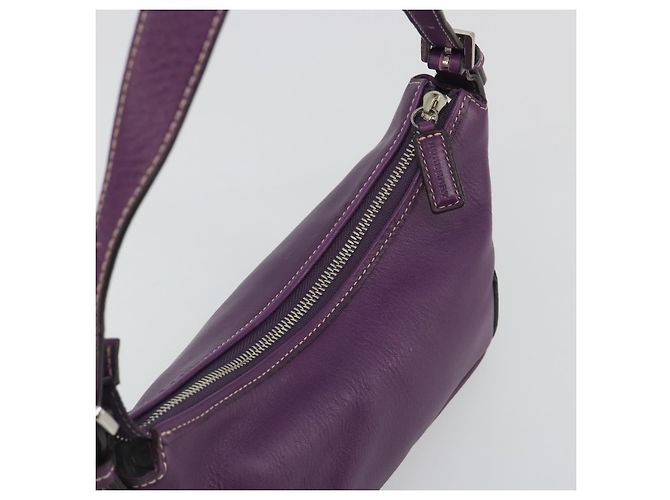 Borsa a tracolla BURBERRY in pelle viola argento Auth 198744A Porpora - vista 6