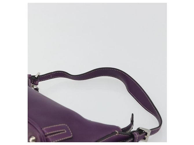 Borsa a tracolla BURBERRY in pelle viola argento Auth 198744A Porpora - vista 8