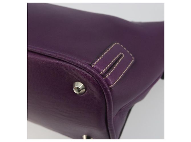 Borsa a tracolla BURBERRY in pelle viola argento Auth 198744A Porpora - vista 9