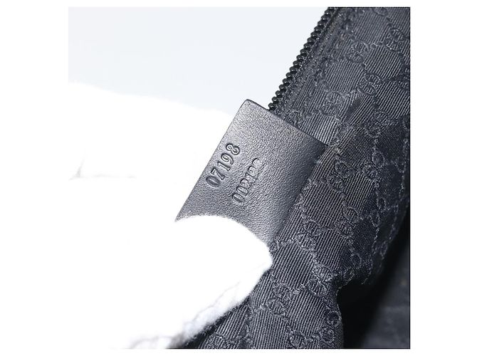 Pouch Accessori GUCCI Canvas Black Silver 07198 Auth 195449 Nero Argento - vista 12