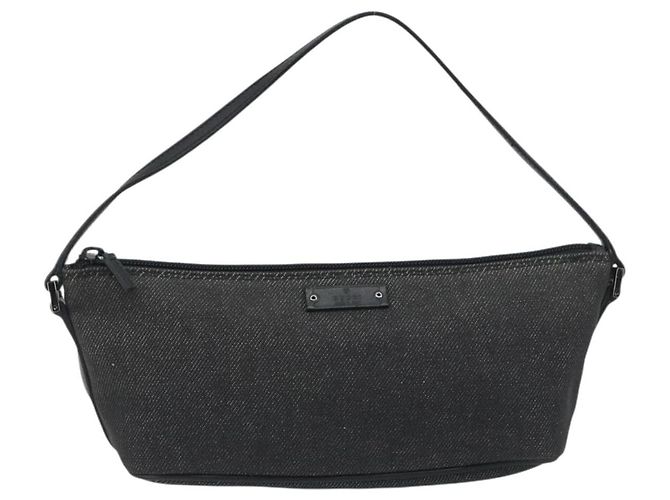 Pouch Accessori GUCCI Canvas Black Silver 07198 Auth 195449 Nero Argento - vista 13