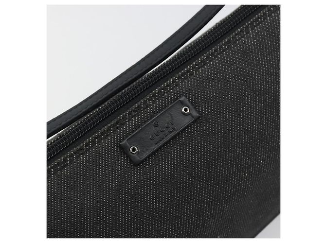 Pouch Accessori GUCCI Canvas Black Silver 07198 Auth 195449 Nero Argento - vista 18