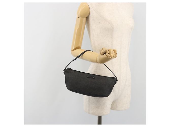 Pouch Accessori GUCCI Canvas Black Silver 07198 Auth 195449 Nero Argento - vista 22