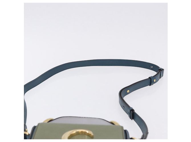 Chloé Borsa a tracolla Chloe Chloe C in pelle blu e oro autentica ka5709A D'oro - vista 10