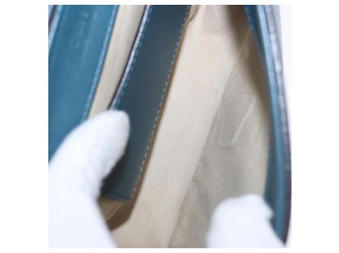 Chloé Borsa a tracolla Chloe Chloe C in pelle blu e oro autentica ka5709A D'oro - vista 11