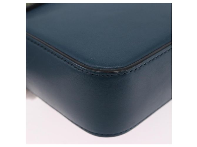 Chloé Borsa a tracolla Chloe Chloe C in pelle blu e oro autentica ka5709A D'oro - vista 17
