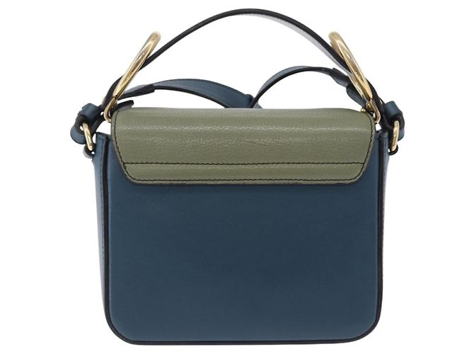 Chloé Borsa a tracolla Chloe Chloe C in pelle blu e oro autentica ka5709A D'oro - vista 2