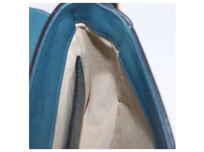 Chloé Borsa a tracolla Chloe Chloe C in pelle blu e oro autentica ka5709A D'oro - vista 22