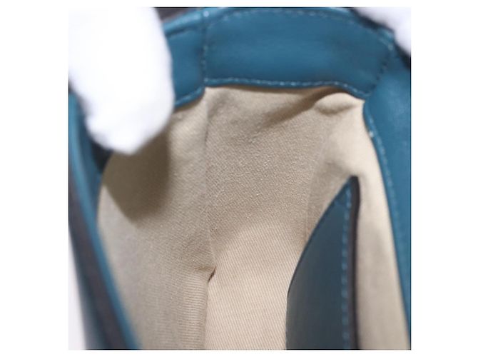 Chloé Borsa a tracolla Chloe Chloe C in pelle blu e oro autentica ka5709A D'oro - vista 23