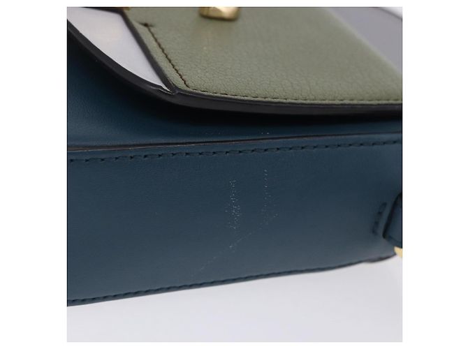 Chloé Borsa a tracolla Chloe Chloe C in pelle blu e oro autentica ka5709A D'oro - vista 4