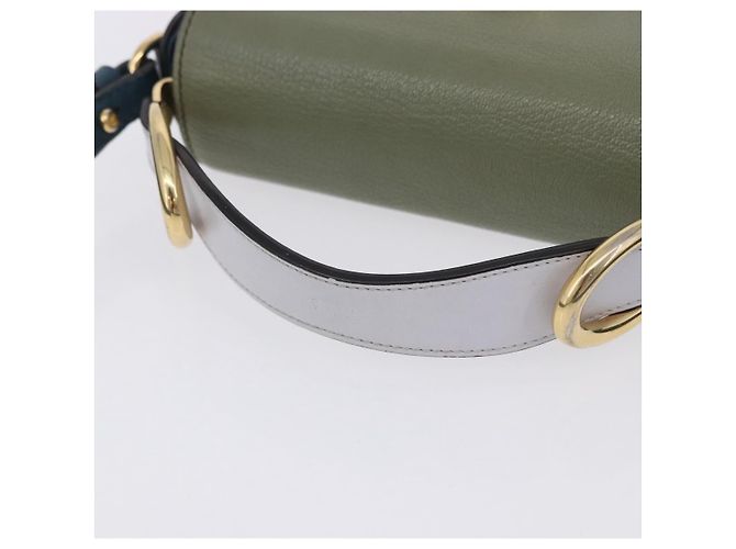 Chloé Borsa a tracolla Chloe Chloe C in pelle blu e oro autentica ka5709A D'oro - vista 8