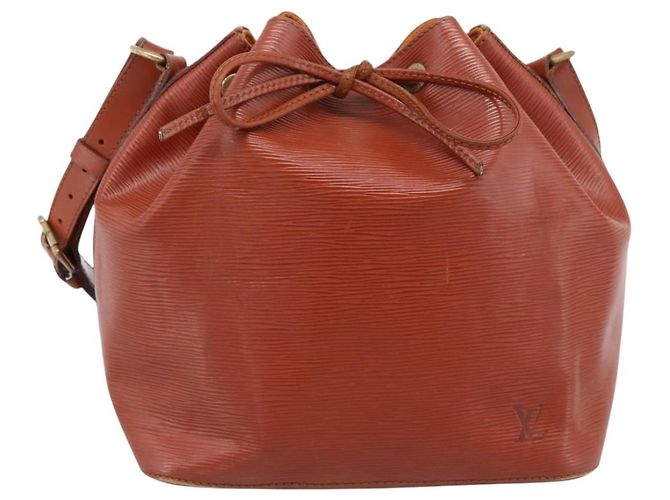 Borsa a tracolla LOUIS VUITTON Epi Petit Noe Brown M44103 LV Auth ka5777 Marrone - vista 13