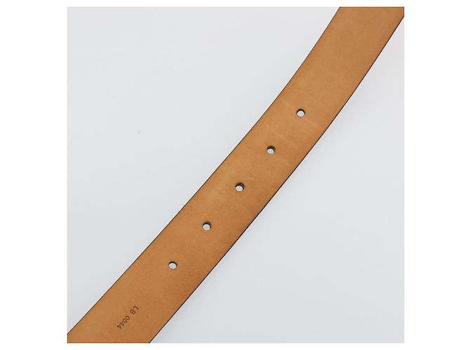 LOUIS VUITTON Cintura Carre Belt Leather "90/36" Black Silver LV Auth BA15036 Nero Argento - vista 13