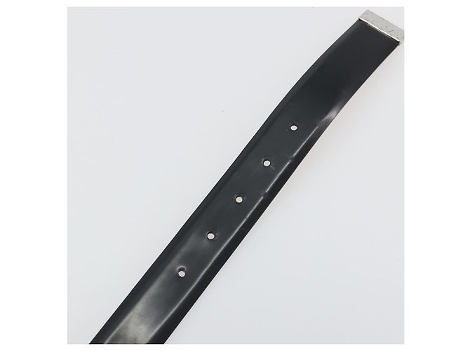 LOUIS VUITTON Cintura Carre Belt Leather "90/36" Black Silver LV Auth BA15036 Nero Argento - vista 9