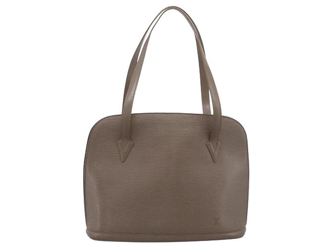 LOUIS VUITTON Borsa a tracolla Epi Lussac Gray Pepper M5228C LV Auth 197024 Marrone - vista 13
