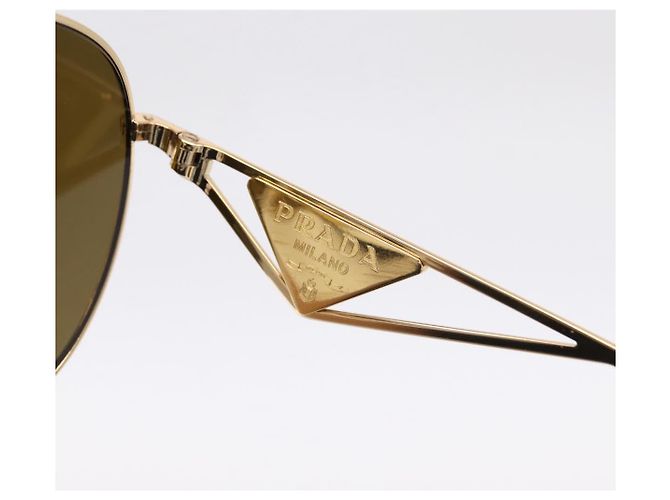 Gafas de sol PRADA metal Brown Auth BA15182M Castaño - vista 10