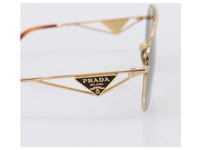 Gafas de sol PRADA metal Brown Auth BA15182M Castaño - vista 4
