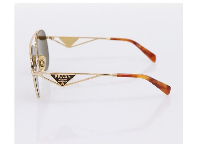Gafas de sol PRADA metal Brown Auth BA15182M Castaño - vista 5