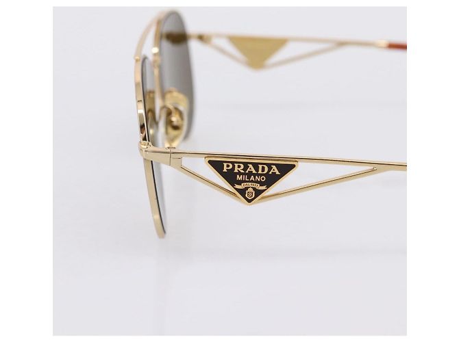 Gafas de sol PRADA metal Brown Auth BA15182M Castaño - vista 6