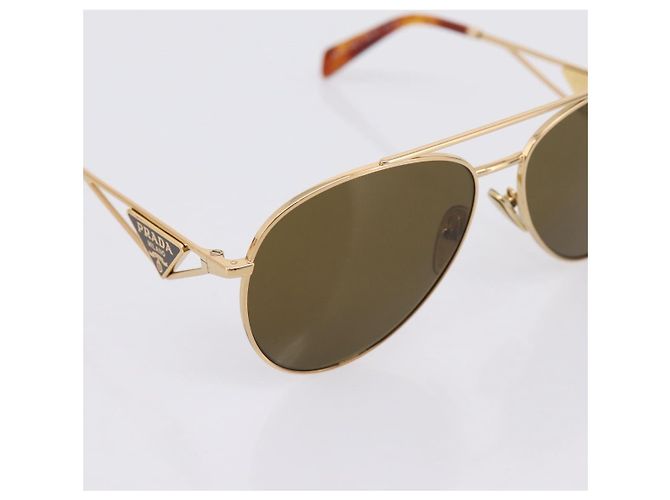 Gafas de sol PRADA metal Brown Auth BA15182M Castaño - vista 7