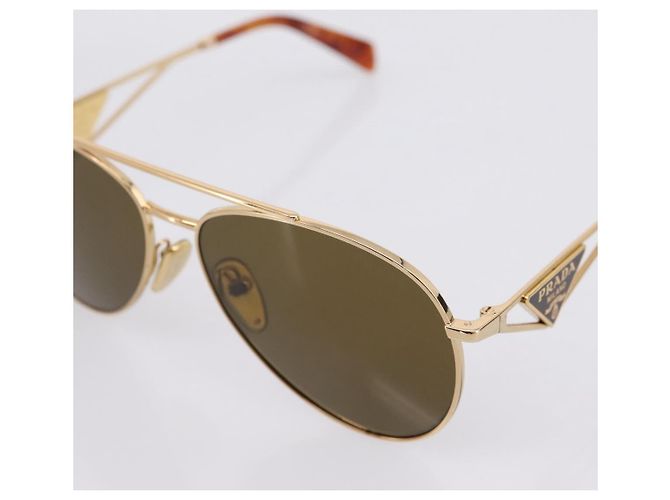 Gafas de sol PRADA metal Brown Auth BA15182M Castaño - vista 8