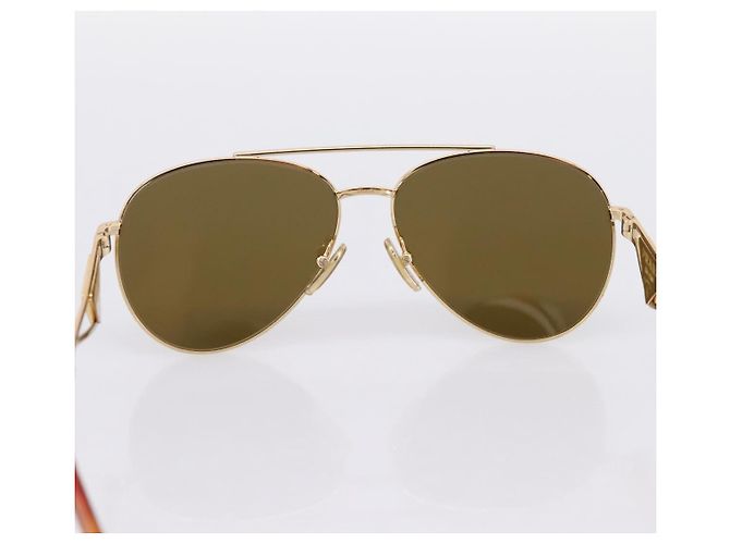 Gafas de sol PRADA metal Brown Auth BA15182M Castaño - vista 9