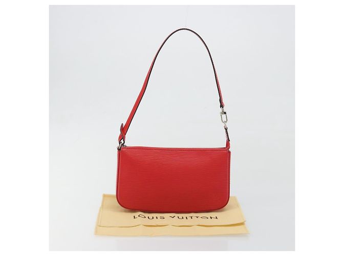 LOUIS VUITTON Epi Pochette Accessoires Pouch Carmine M40776 LV Auth 197580V - vista 12