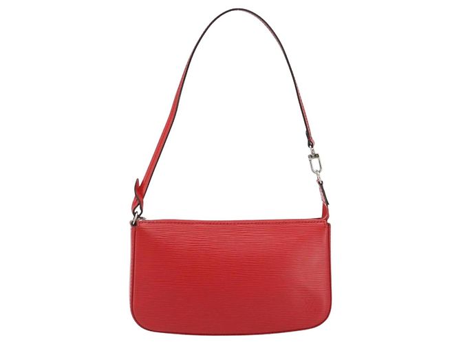 LOUIS VUITTON Epi Pochette Accessoires Pouch Carmine M40776 LV Auth 197580V - vista 13