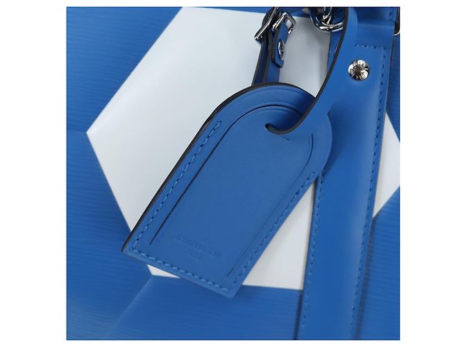Borsa LOUIS VUITTON Epi 2018 FIFA Keepall Bandouliere 50 Blu M52120 Auth 196804SM - vista 20