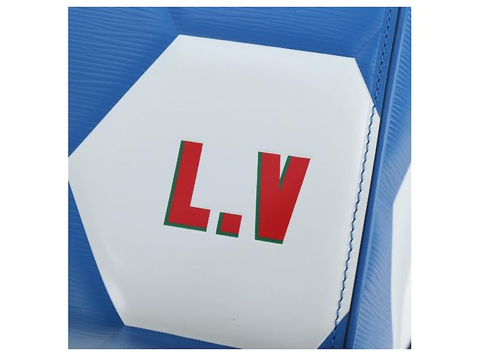 Borsa LOUIS VUITTON Epi 2018 FIFA Keepall Bandouliere 50 Blu M52120 Auth 196804SM - vista 22