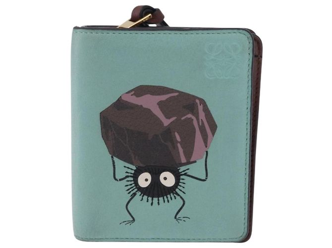 LOEWE Studio Ghibli Suswatari Portafoglio Pelle Verde Oro Auth 167501M D'oro - vista 13