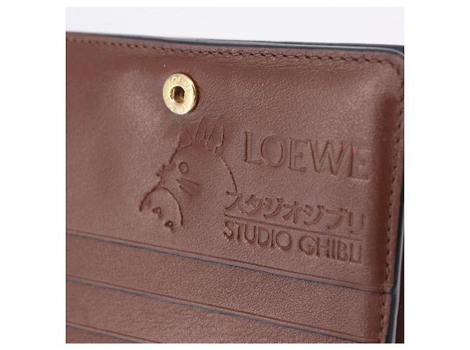 LOEWE Studio Ghibli Suswatari Portafoglio Pelle Verde Oro Auth 167501M D'oro - vista 17