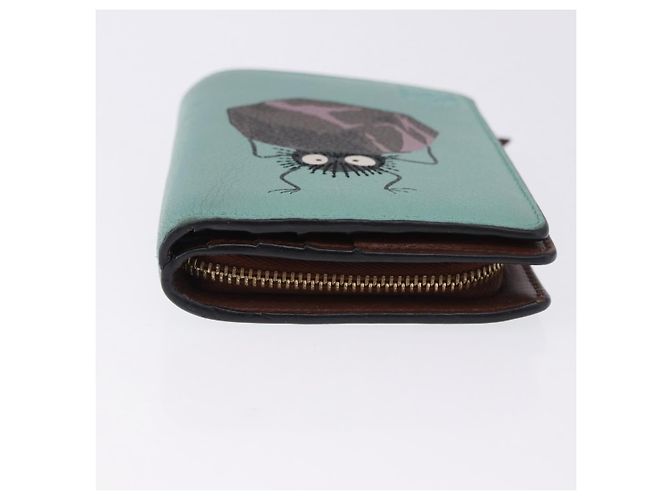 LOEWE Studio Ghibli Suswatari Portafoglio Pelle Verde Oro Auth 167501M D'oro - vista 6