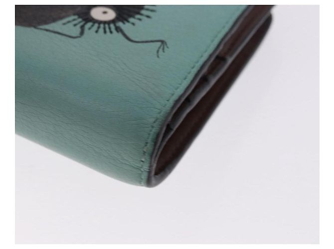 LOEWE Studio Ghibli Suswatari Portafoglio Pelle Verde Oro Auth 167501M D'oro - vista 7