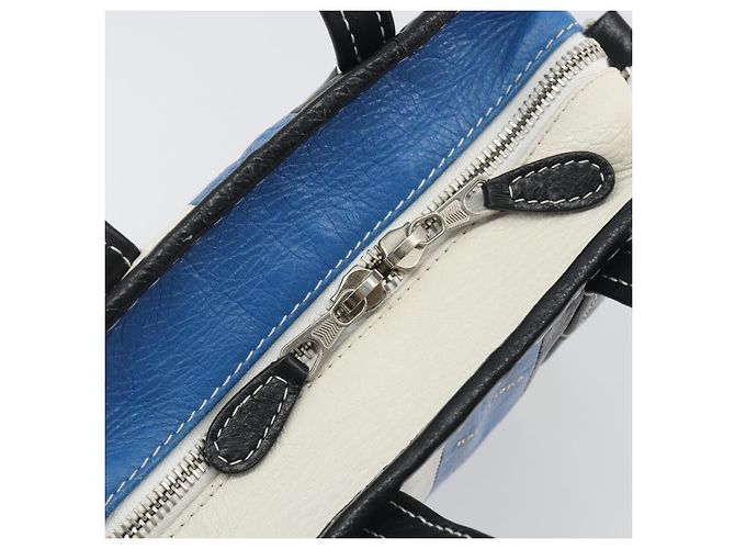 BALENCIAGA Bazaar Shopper XXS Bag Leather 2way Black Silver 513988 Auth 196682A Silvery - view 19