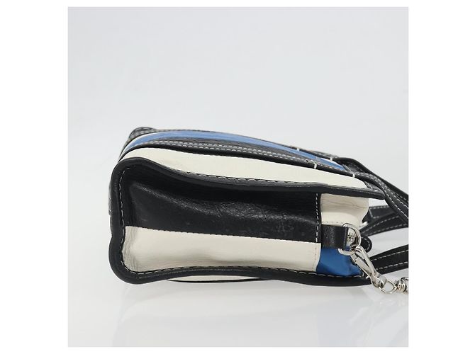 BALENCIAGA Bazaar Shopper XXS Bag Leather 2way Black Silver 513988 Auth 196682A Silvery - view 3