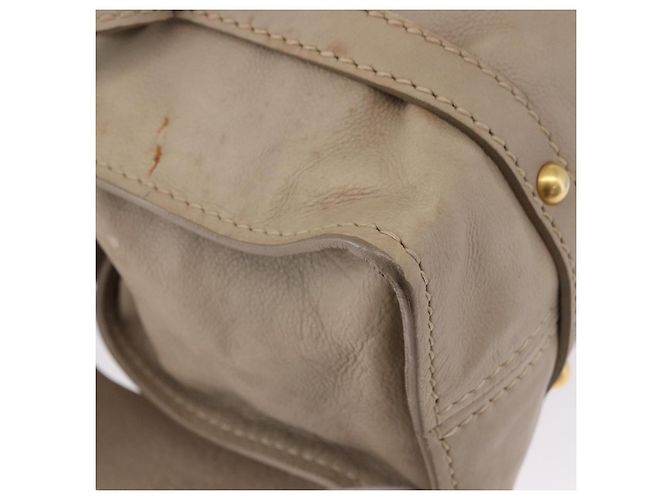 Borsa Tote Miu Miu in pelle beige tono oro Auth 198364A - vista 10