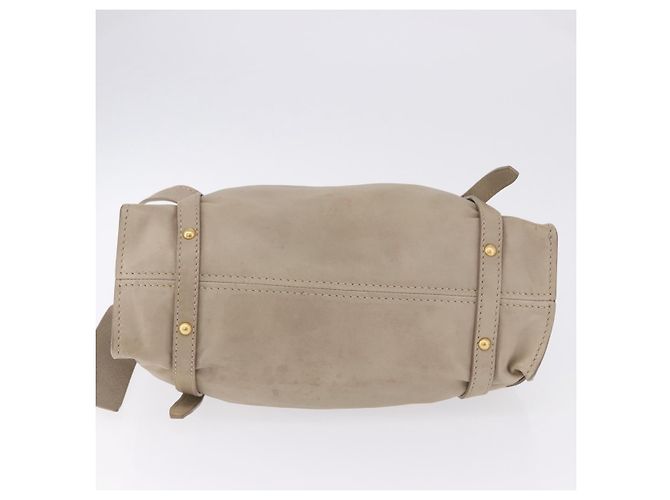 Borsa Tote Miu Miu in pelle beige tono oro Auth 198364A - vista 7