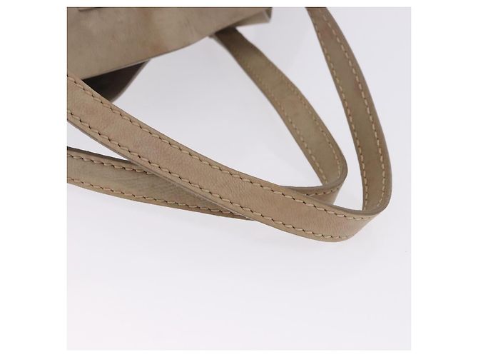 Borsa Tote Miu Miu in pelle beige tono oro Auth 198364A - vista 9