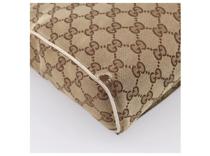Borsa a tracolla GUCCI GG Canvas Beige Silver 146236 Auth mr2810 Argento - vista 10