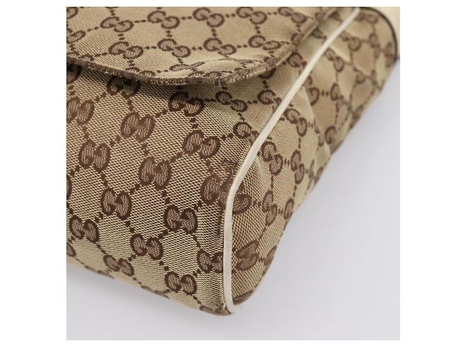 Borsa a tracolla GUCCI GG Canvas Beige Silver 146236 Auth mr2810 Argento - vista 14